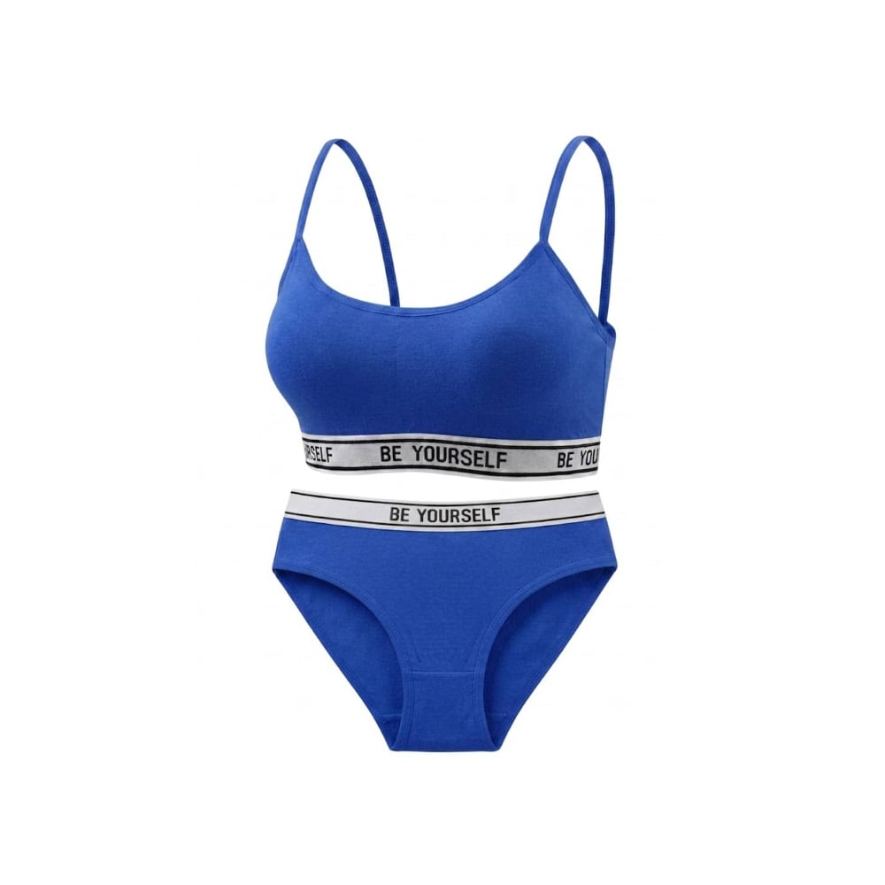 Conjunto de ropa interior femenina de 2 piezas color azul Alby - Imagen 1