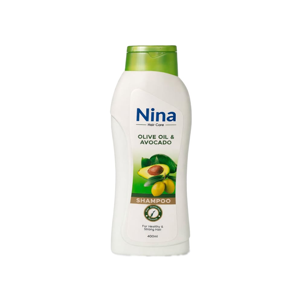 Champú con esencia de aceite de oliva y aguacate Nina (400 ml) - Imagen 1