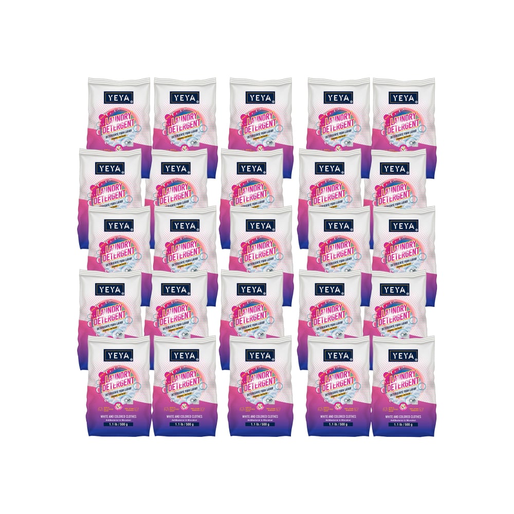 Detergente en polvo con aroma a flores YEYA (25 x 500 g / 1.1 lb) - Imagen 1