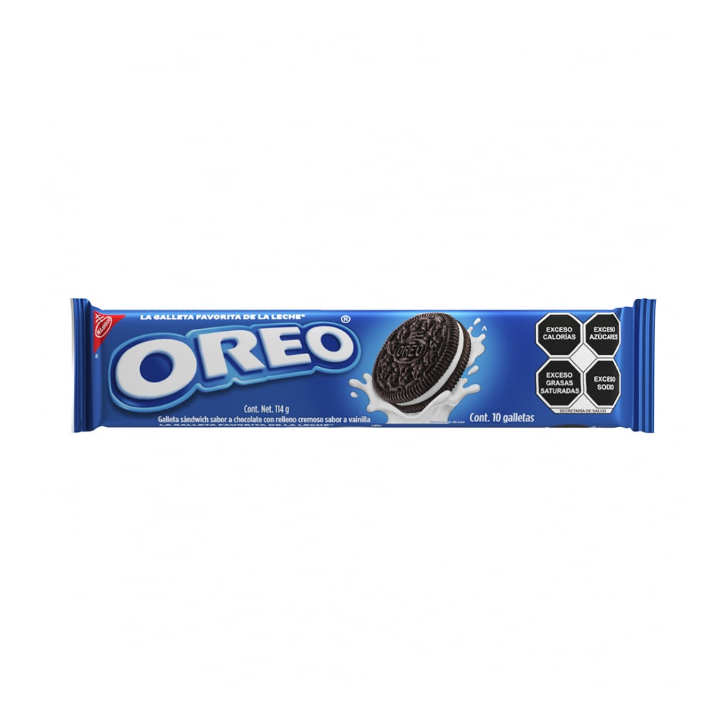 Galletas sándwich sabor a chocolate con relleno cremoso sabor vainilla Oreo (114 g / 4.02 oz) - Imagen 1