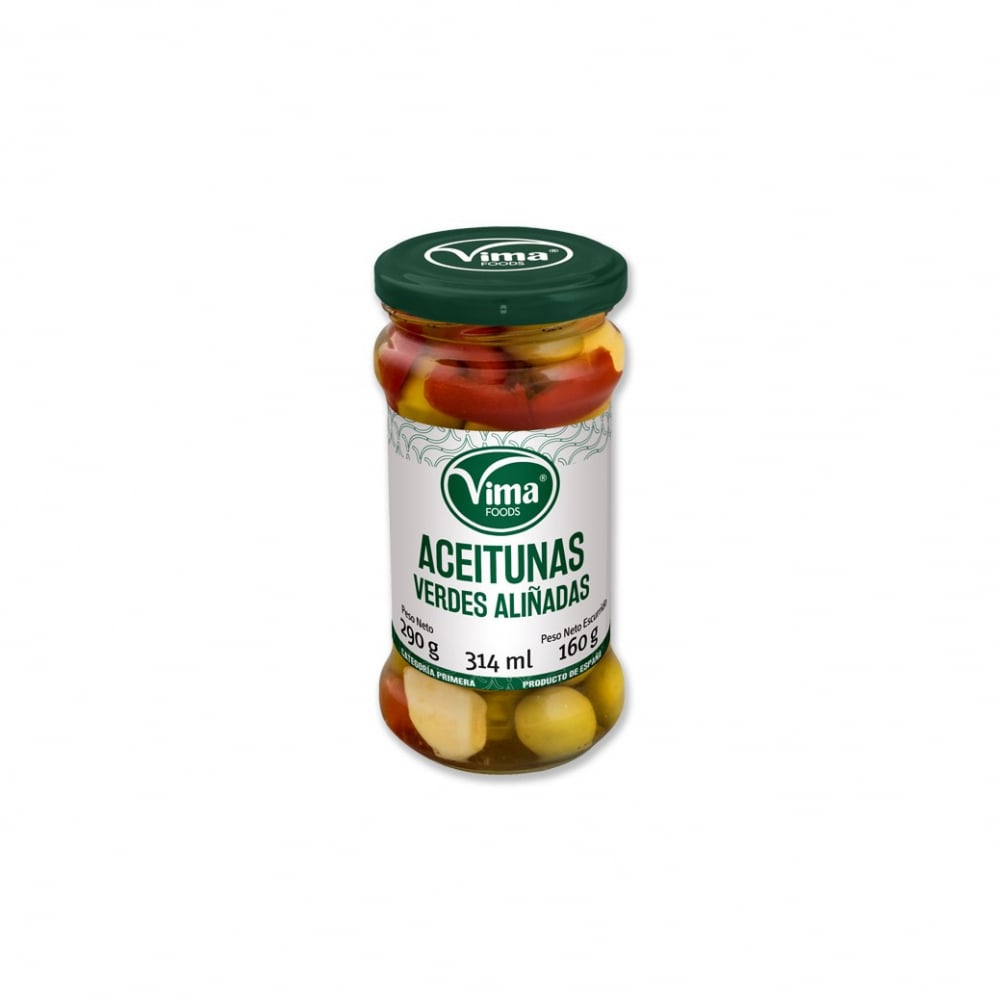 Aceitunas verdes aliñadas Vima Foods (290 g / 10.23 oz) - Imagen 1