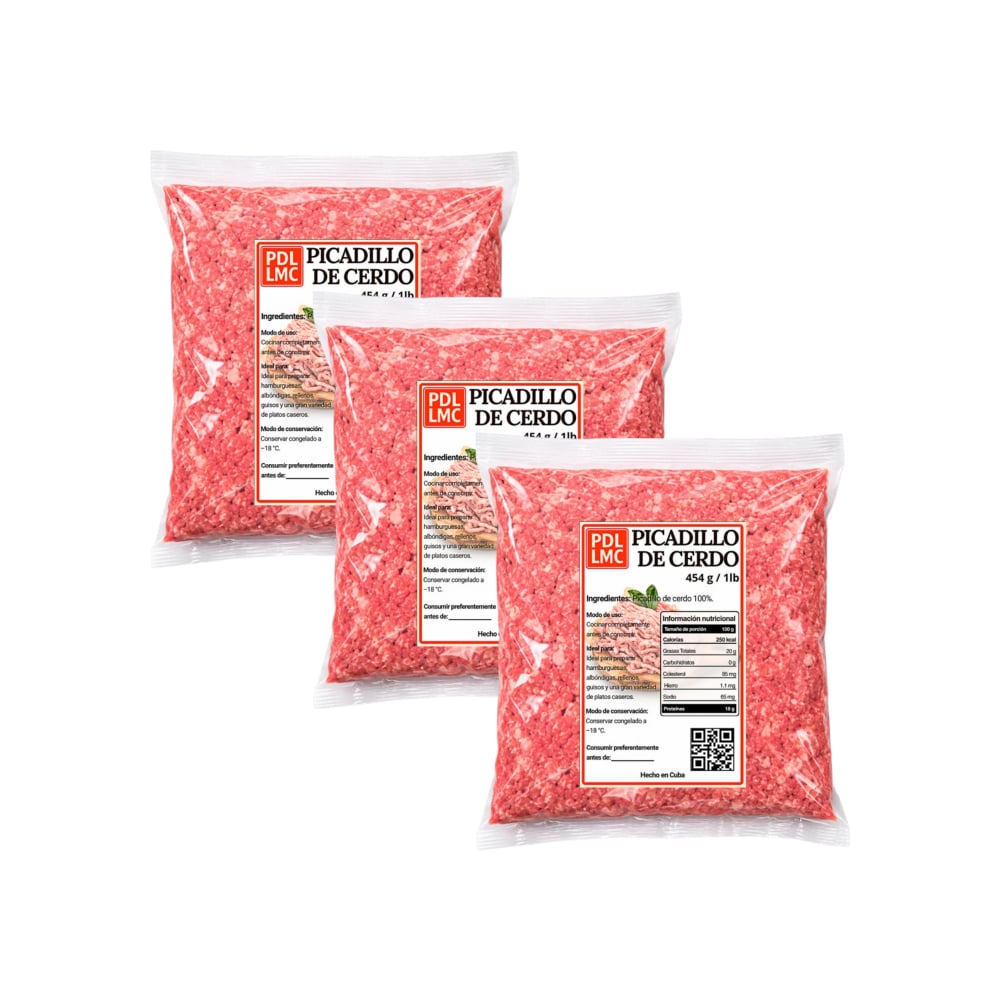 Picadillo de cerdo PDL LMC (3 x 454 g / 1 lb) - Imagen 1