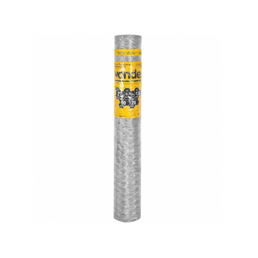 Malla hexagonal galvanizada 2" de apertura 1.8 m x 50 m Vonder - Imagen 1