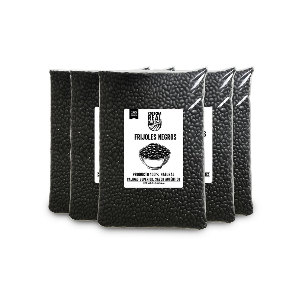 Frijoles negros Cosecha Real (5 x 454 g / 1 lb) - Imagen 1