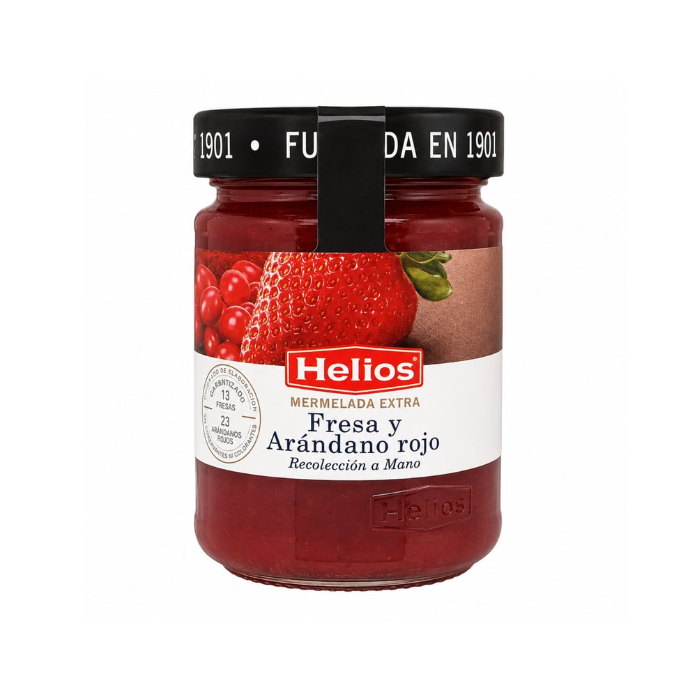 Mermelada extra de fresa y arándano rojo Helios (340 g / 11.9 oz) - Imagen 1