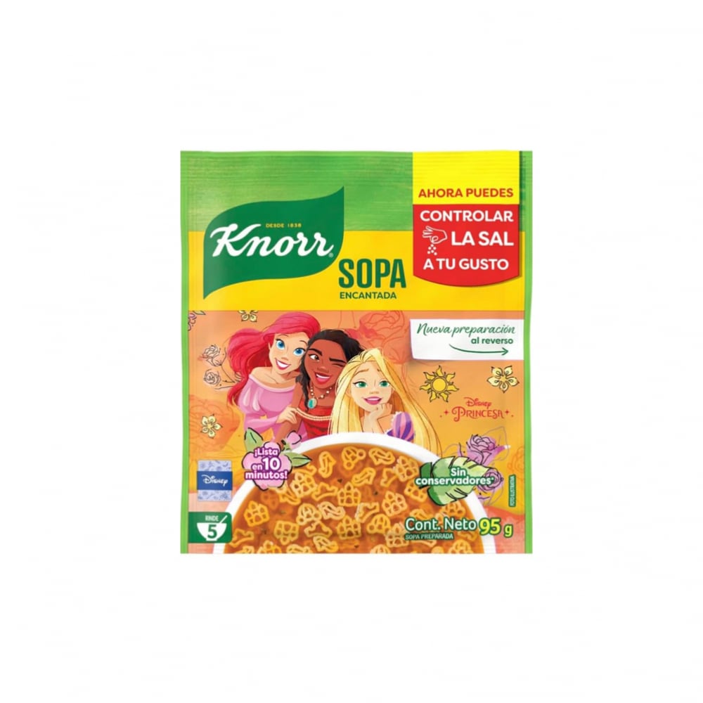 Sopa para niñas con forma de Princesas Knorr (95 g / 3.35 oz) - Imagen 1