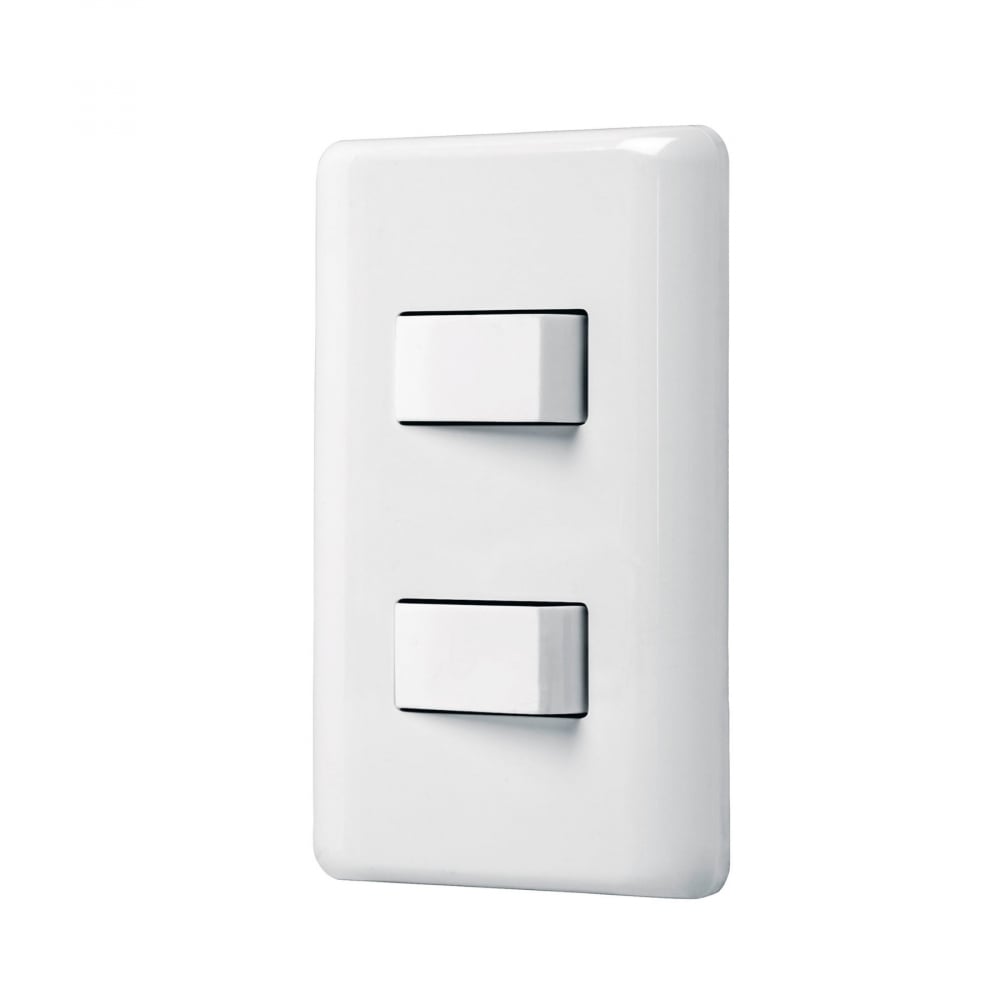 Placa con 2 interruptores sencillos Volteck PA-APDO-B - Imagen 1