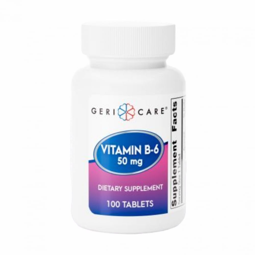 Vitamina B-6 50 mg Gericare (100 tabletas) - Imagen 1
