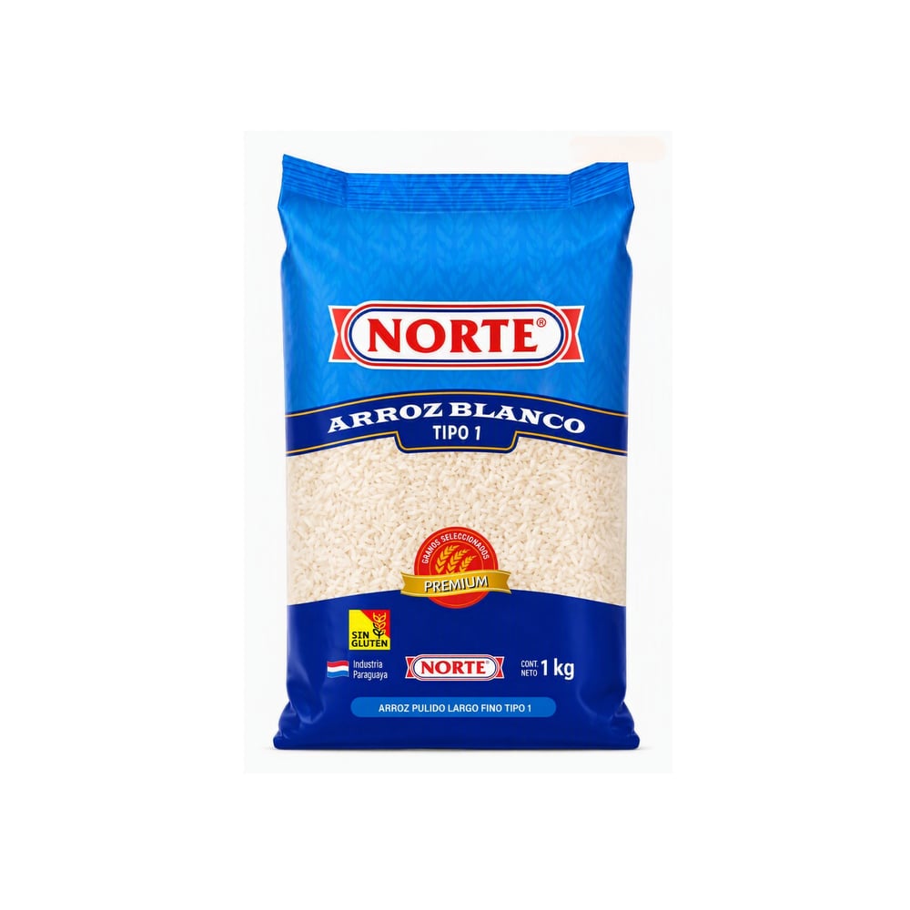 Arroz blanco pulido tipo 1 Norte (1 kg / 2.2 lb) - Imagen 1