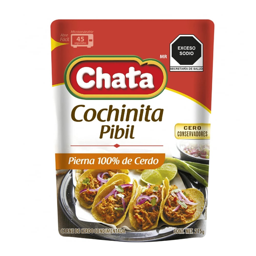 Cochinita pibil pierna de puerco condimentada Chata (215 g / 7.58 oz) - Imagen 1
