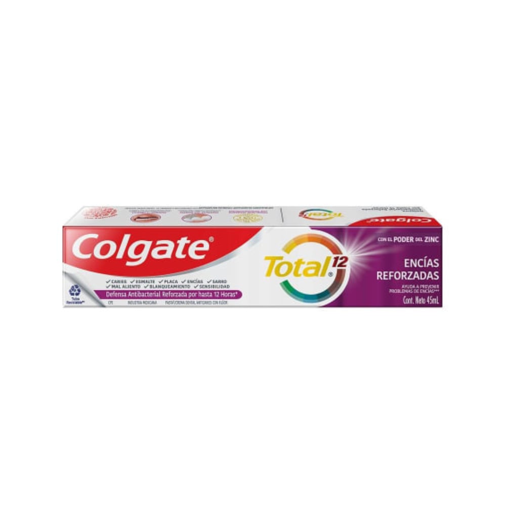 Pasta dental encías reforzadas Colgate total 12 (45 ml) - Imagen 1