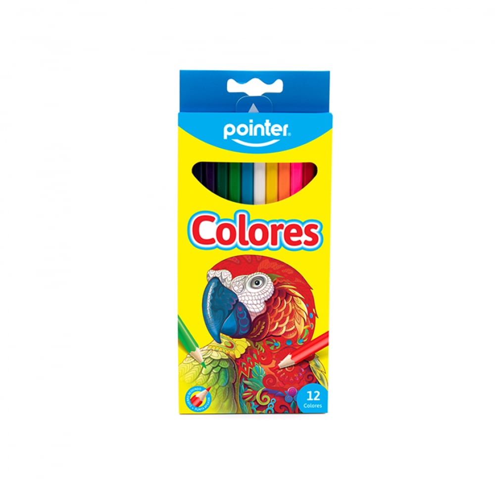 Juego de 12 lápices de colores largos Pointer - Imagen 1