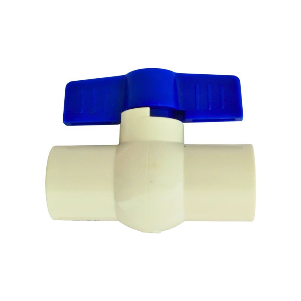 Llave de paso PVC con manija azul - 1/2 pulgada - Griven - Imagen 1