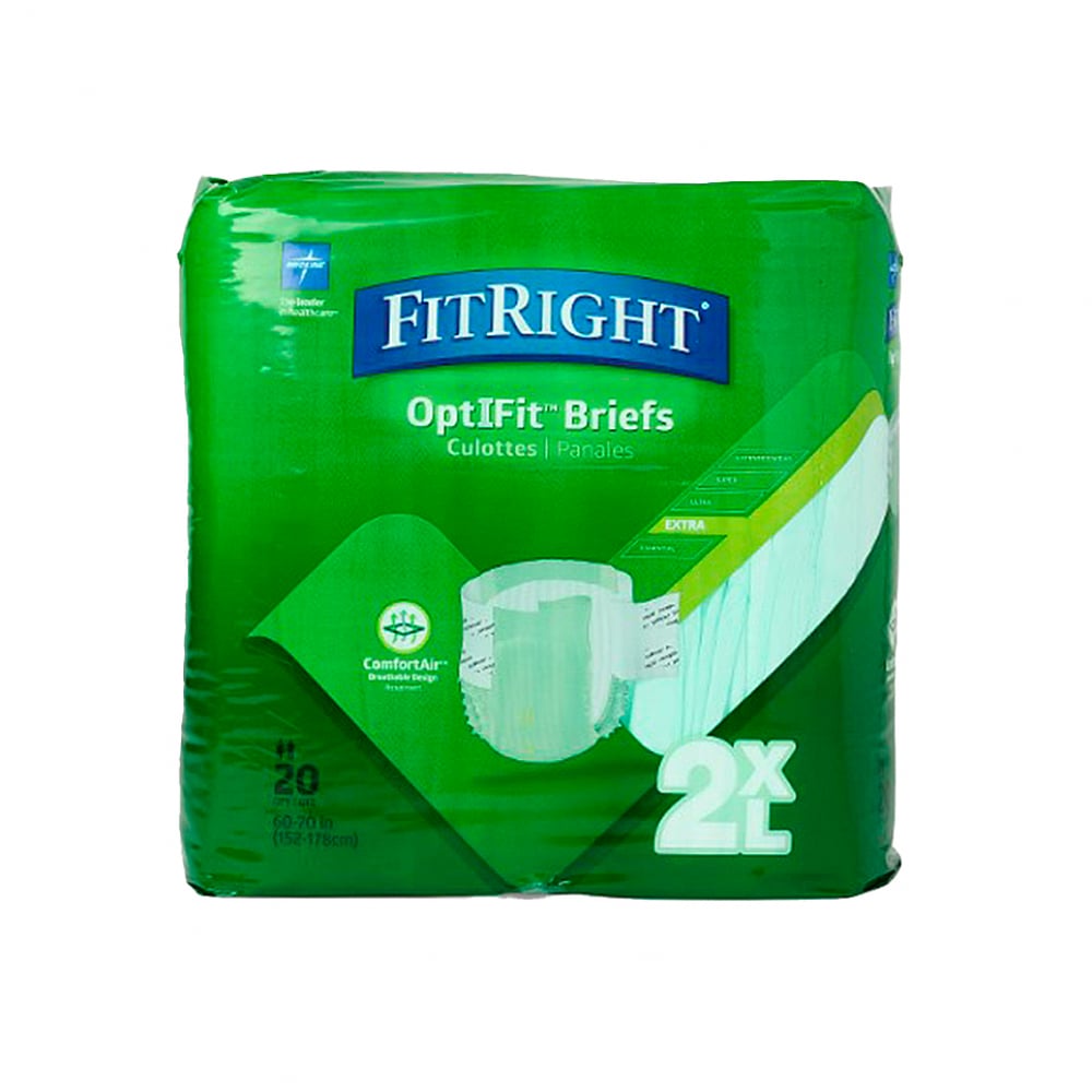 Pañales -culeros- desechables para adultos FitRight Talla XXL (20 U) - Imagen 1