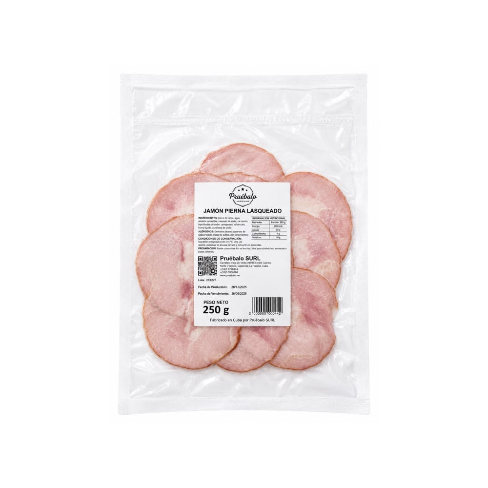 Jamón de pierna lasqueado Pruébalo (250 g / 8.82 oz) - Imagen 1