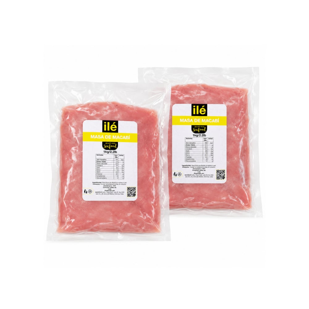 Masa de pescado Macabí Ilé (2 x 1 kg / 2.2 lb) - Imagen 1
