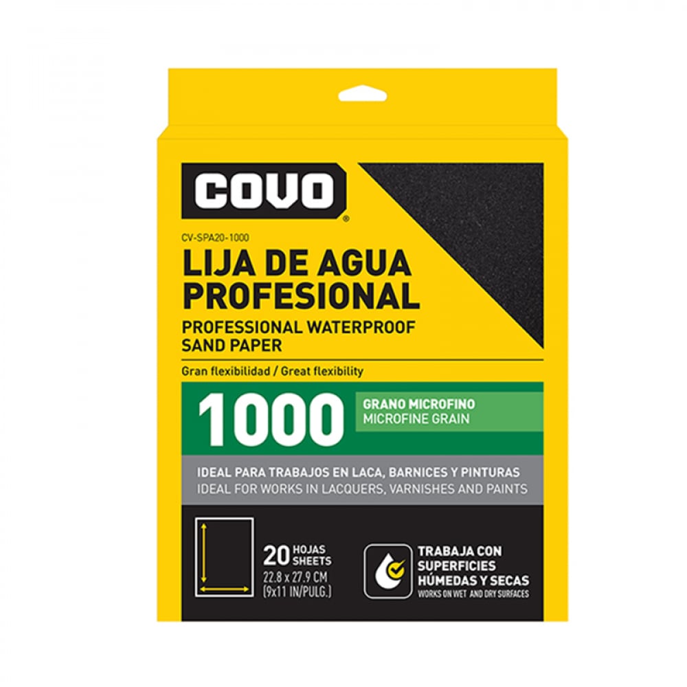 Set de 20 lijas de agua profesional grano 1000 Covo - Imagen 1