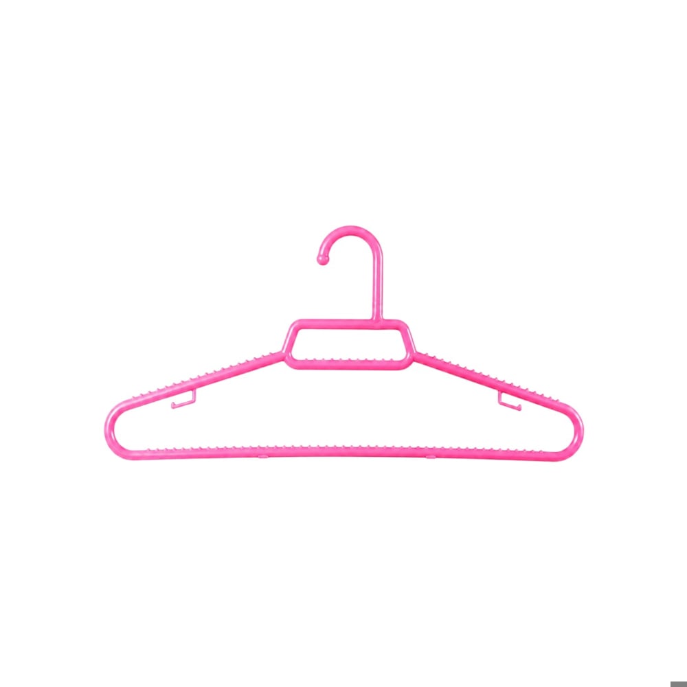 Perchas de plástico infantiles color rosa Casa y Menaje (6 U) - Imagen 1