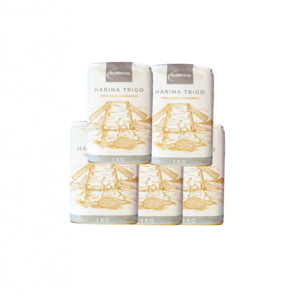 Harina de trigo (5 x 1 kg / 2.2 lb) - Imagen 1