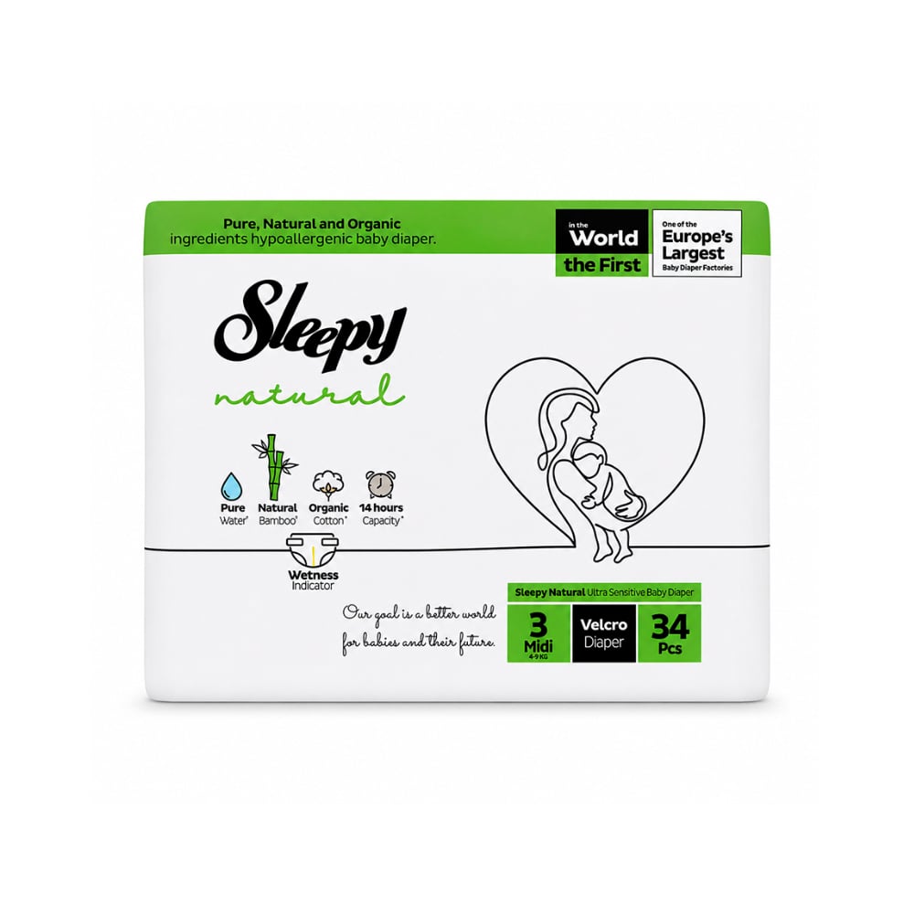 Pañales para bebé etapa 3 Sleepy Natural (34 U) - Imagen 1