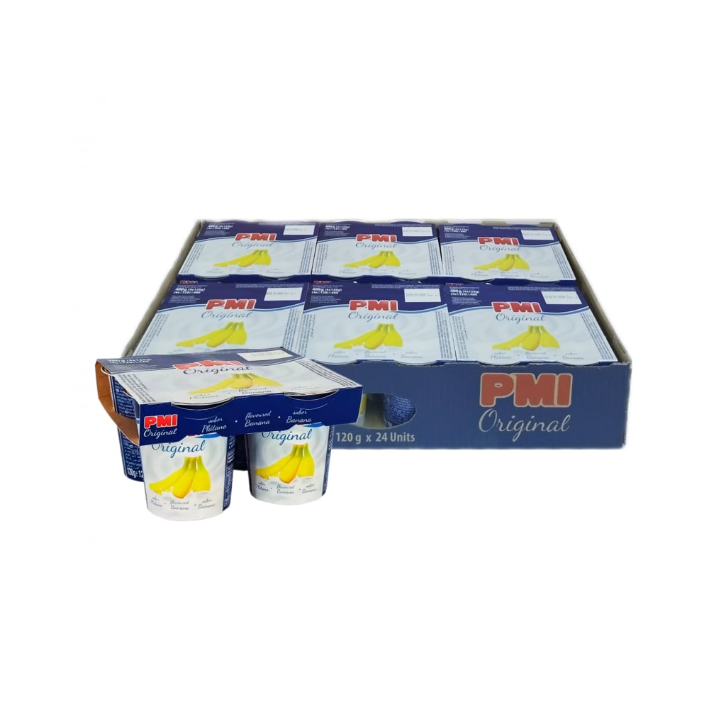 Yogurt sabor plátano Pmi Original (24 x 120 g / 4.23 oz) - Imagen 1