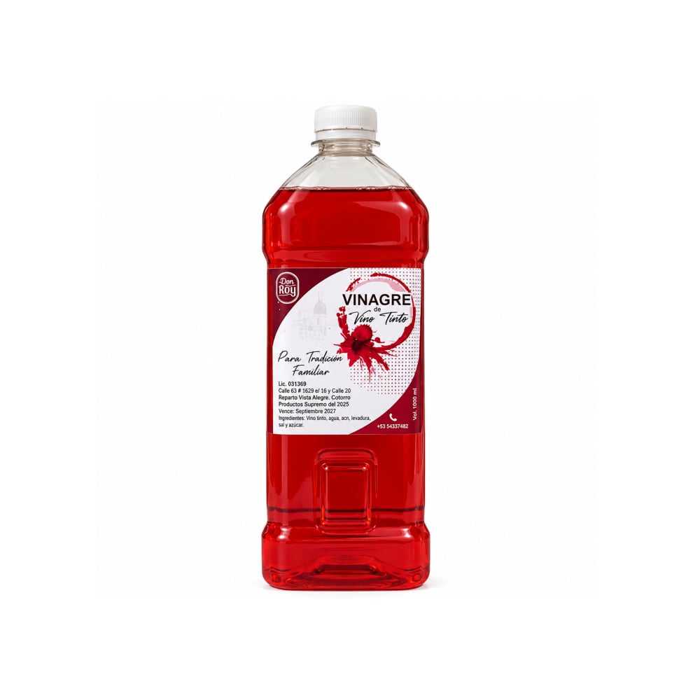 Vinagre de vino tinto Don Roy (1 L) - Imagen 1