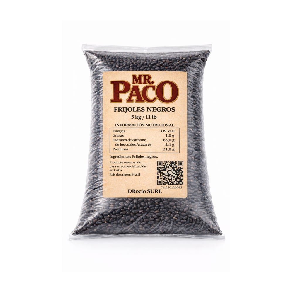 Frijoles negros Mr. Paco (5 kg / 11 lb) - Imagen 1