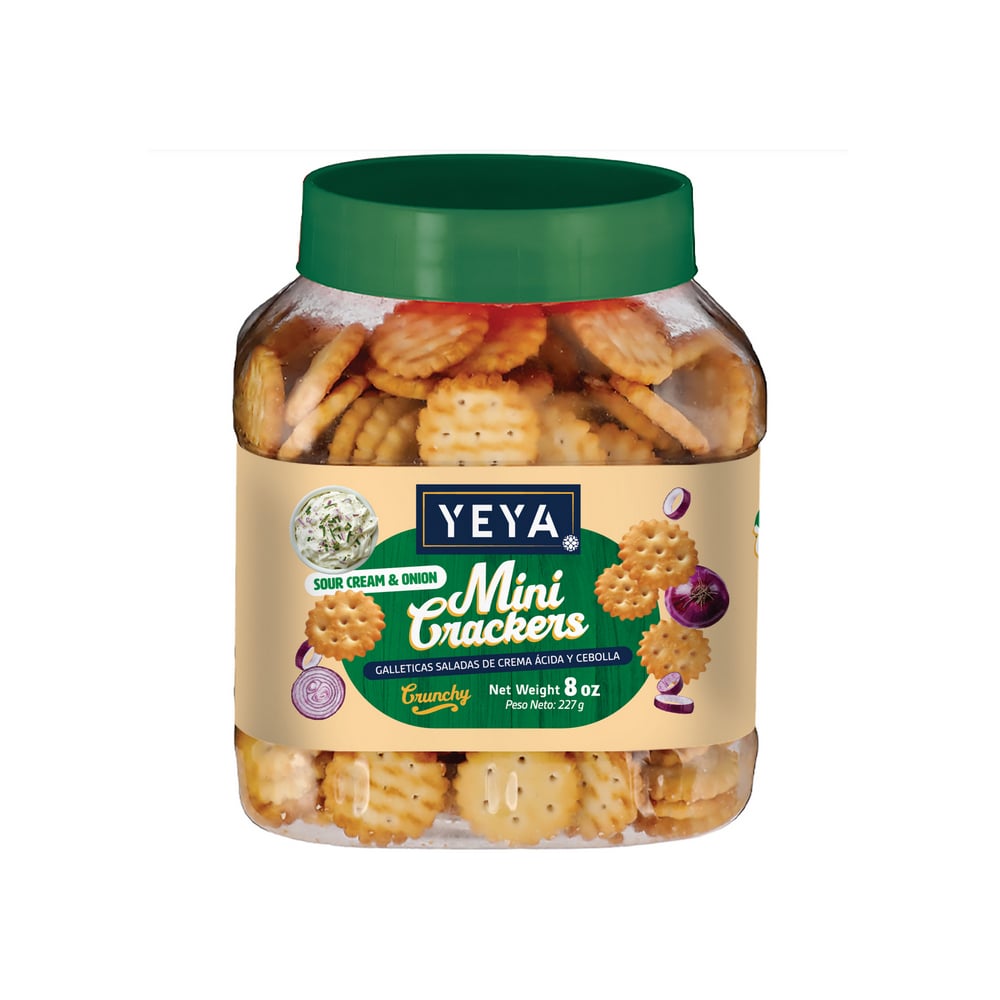 Galleticas saladas sabor crema y cebolla YEYA (227 g / 8 oz) - Imagen 1