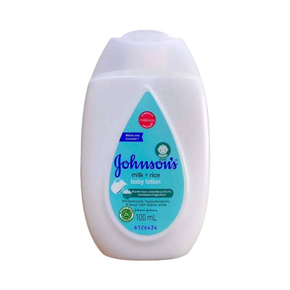 Loción de leche y arroz para bebé Johnson's (100 ml) - Imagen 1