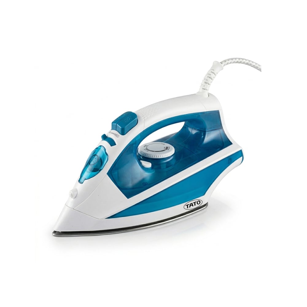 Plancha de vapor eléctrica blanca y azul TATO YB-202 - Imagen 1