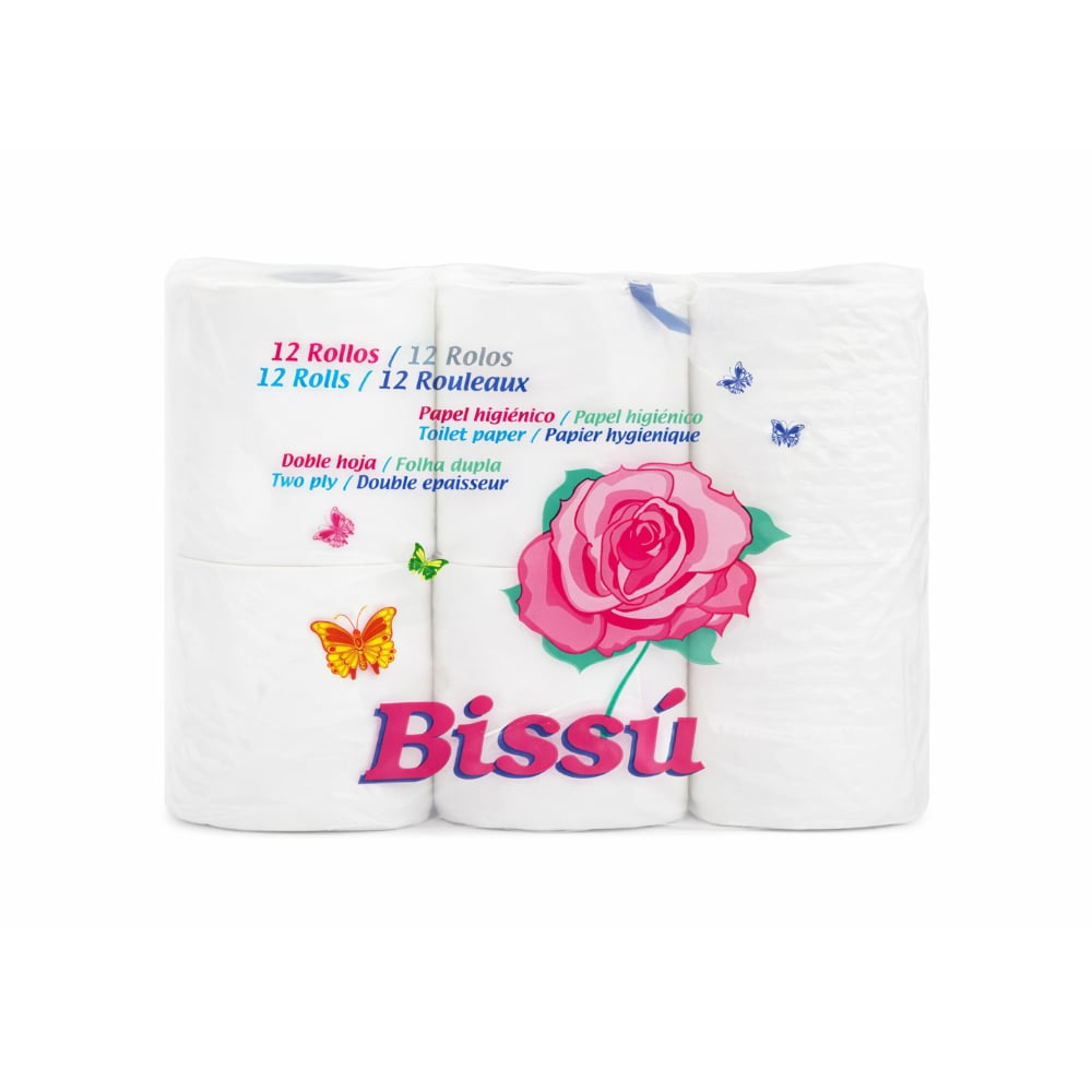 Papel higiénico doble capa Bissú (12 U) - Imagen 1