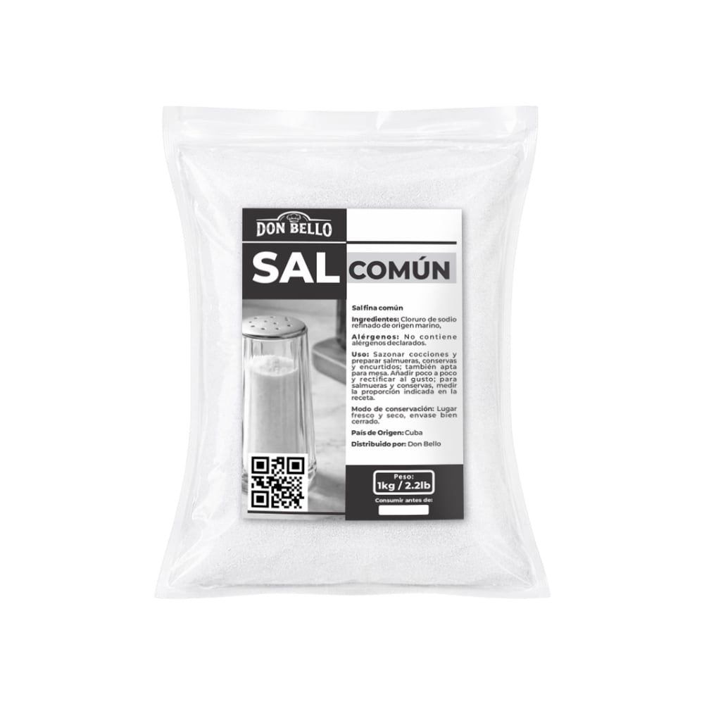 Sal común Don Bello (1 kg / 2.2 lb) - Imagen 1