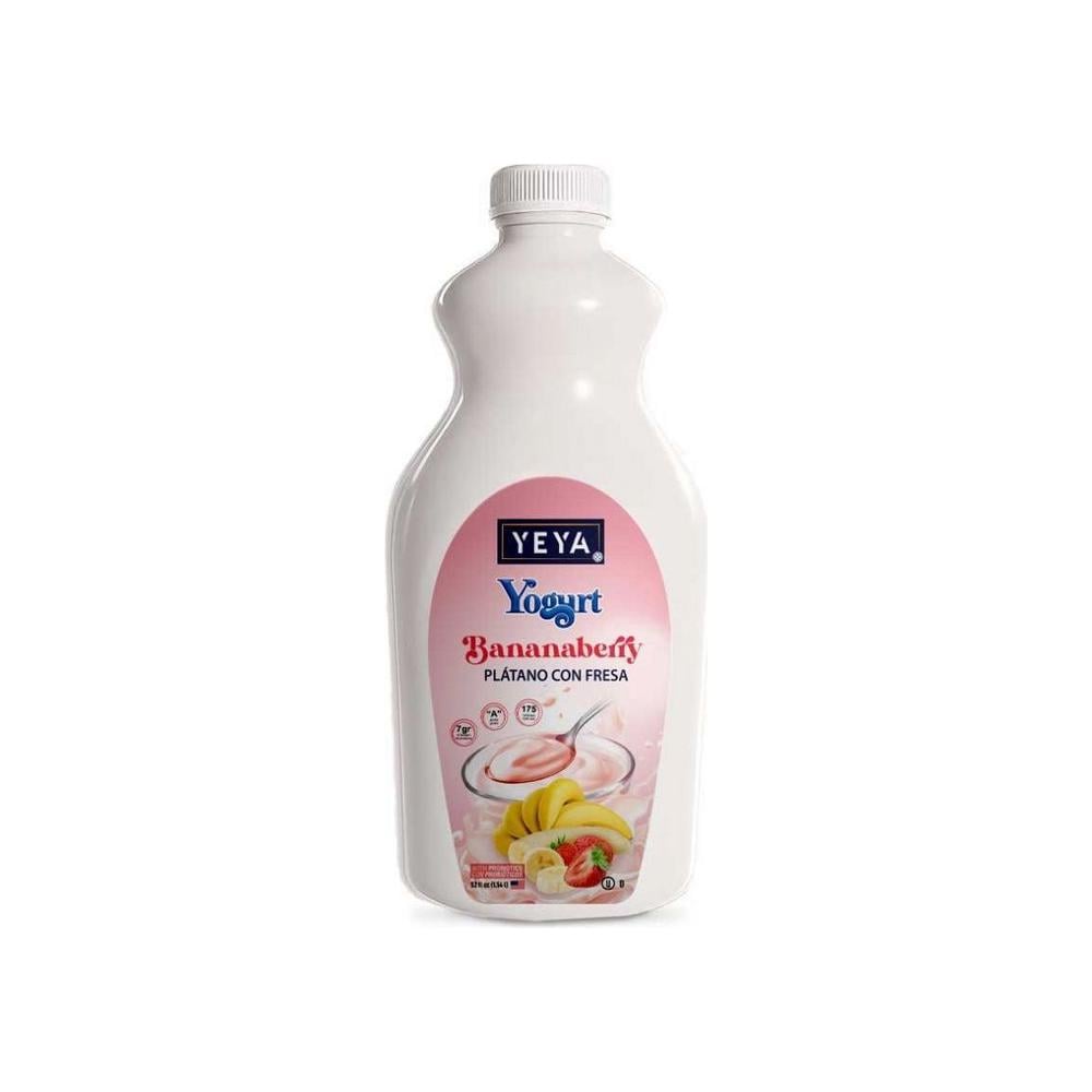 Yogurt de plátano y fresa con probióticos YEYA (1.54 L) - Imagen 1