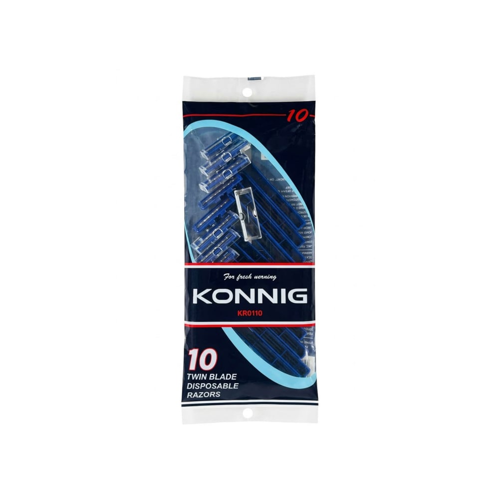 Máquinas de afeitar desechables con doble hoja Konnig KR0110 (10 U) - Imagen 1