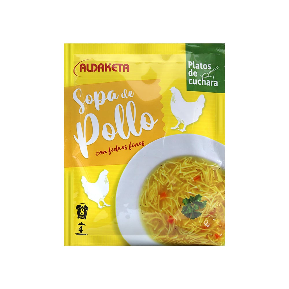 Sopa sabor pollo con fideos finos Aldaketa (66 g / 2.33 oz) - Imagen 1