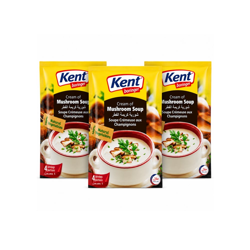 Sopa cremosa de champiñón Kent boringer (3 x 68 g / 2.4 oz) - Imagen 1