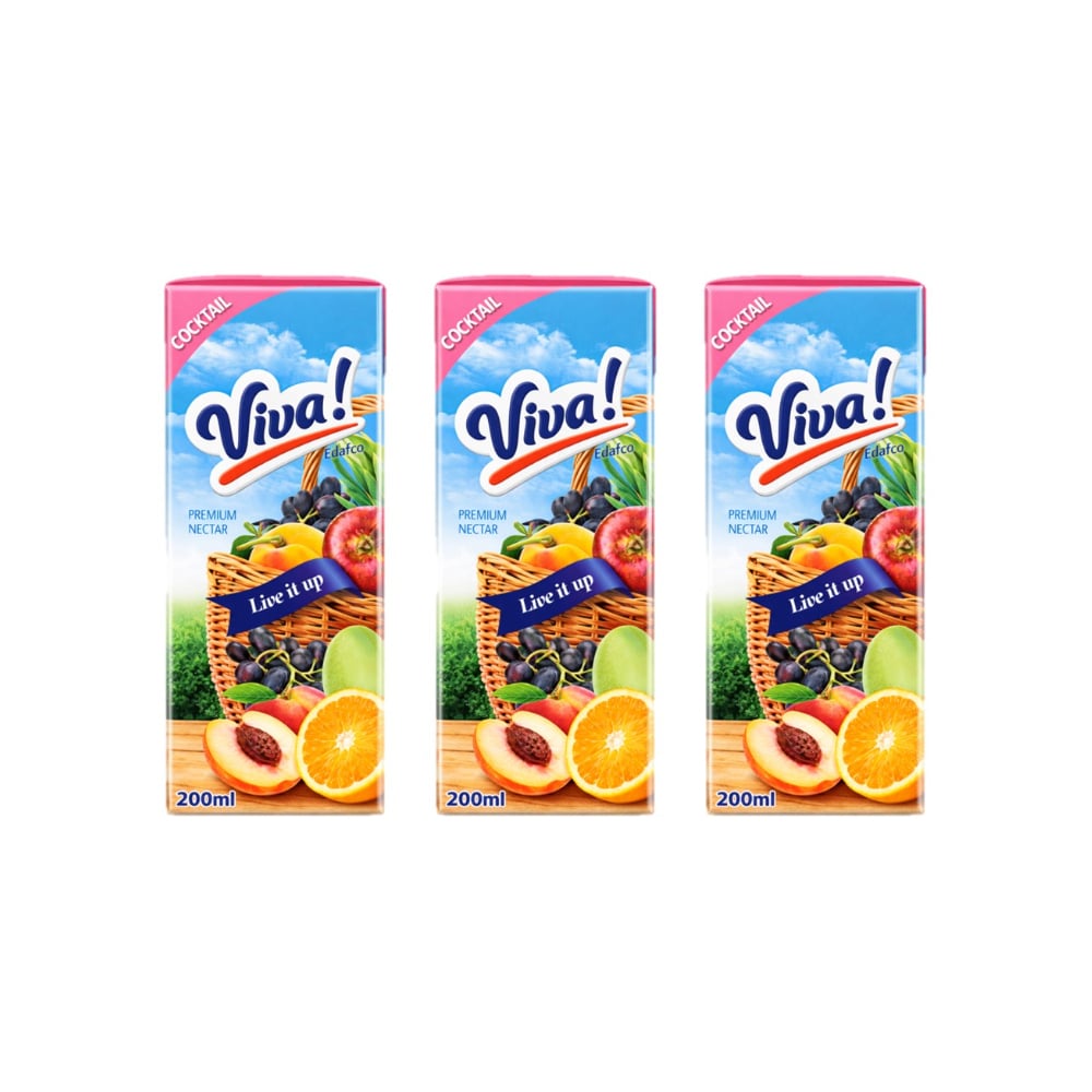 Néctar de cóctel Viva! (3 x 200 ml) - Imagen 1