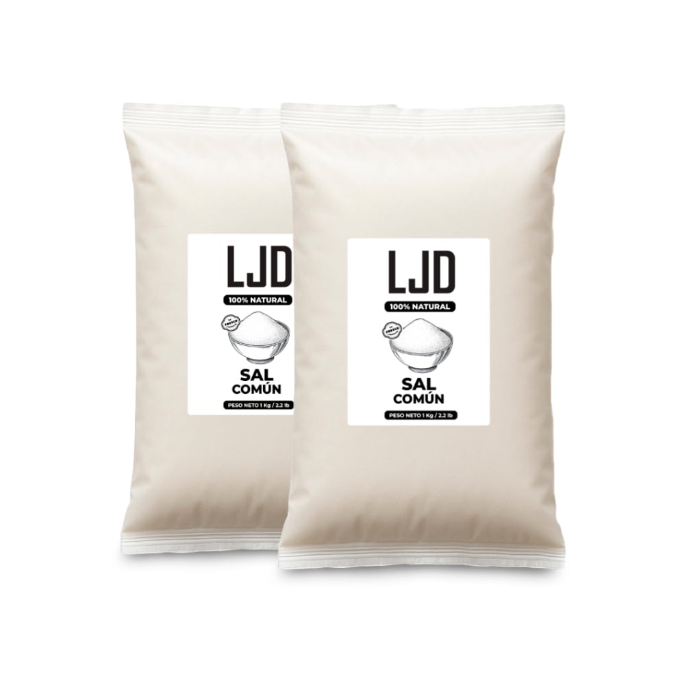 Sal común LJD (2 x 1 kg / 2.2 lb) - Imagen 1