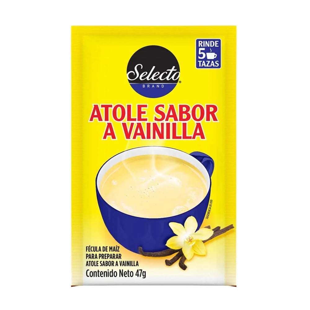 Fécula de maíz para preparar atole sabor vainilla Selecto (47 g / 1.65 oz) - Imagen 1