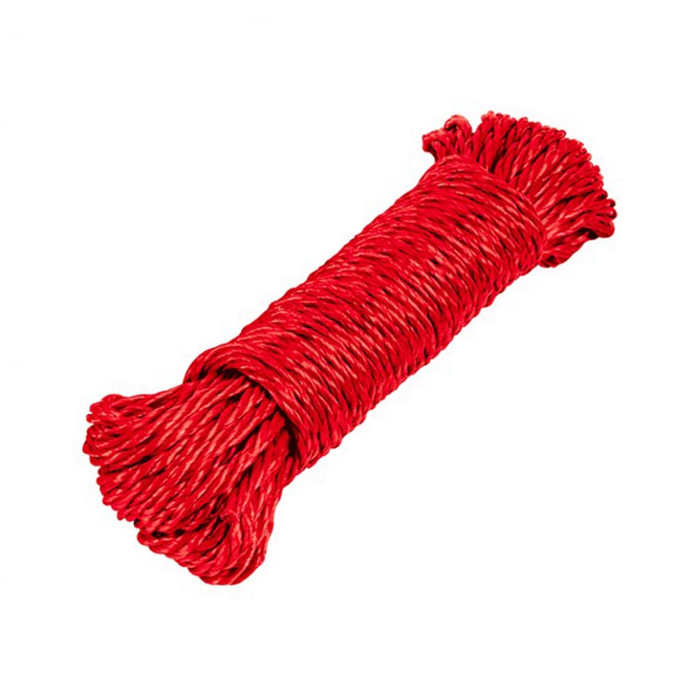 Lazo para tendedero de 10 m de largo color rojo Klintek 55946 - Imagen 1