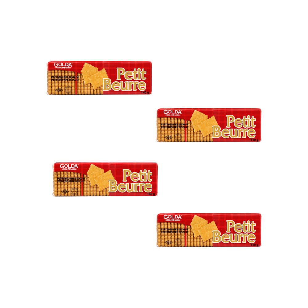 Galletas lechosas Petit Beurre Golda (4 x 140 g / 4.93 oz) - Imagen 1