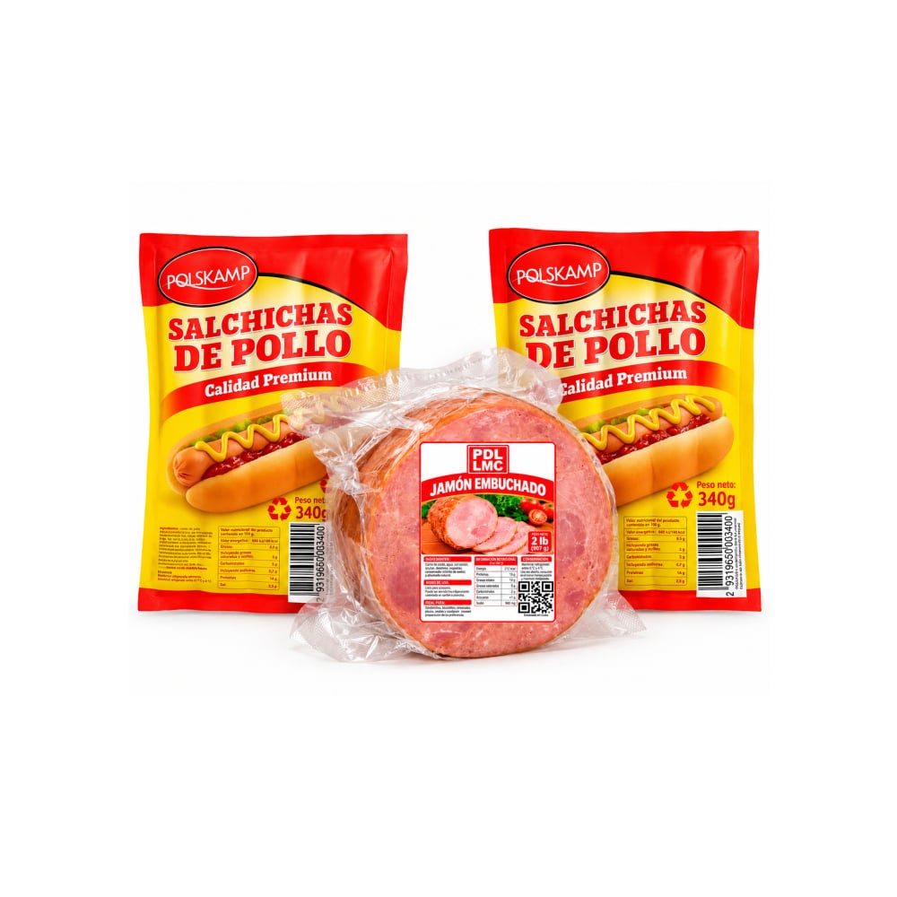 Salchichas de pollo + Jamón embuchado - Imagen 1