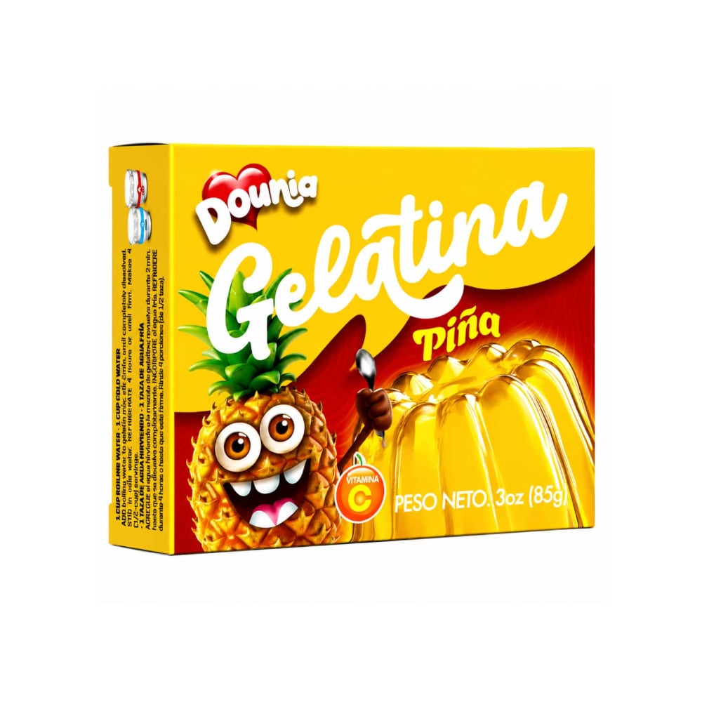 Gelatina con sabor piña Dounia (85 g / 3 oz) - Imagen 1