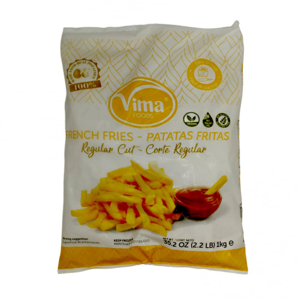 Patatas -papas- prefritas congeladas Vima Foods (1 kg / 2.2 lb) - Imagen 1
