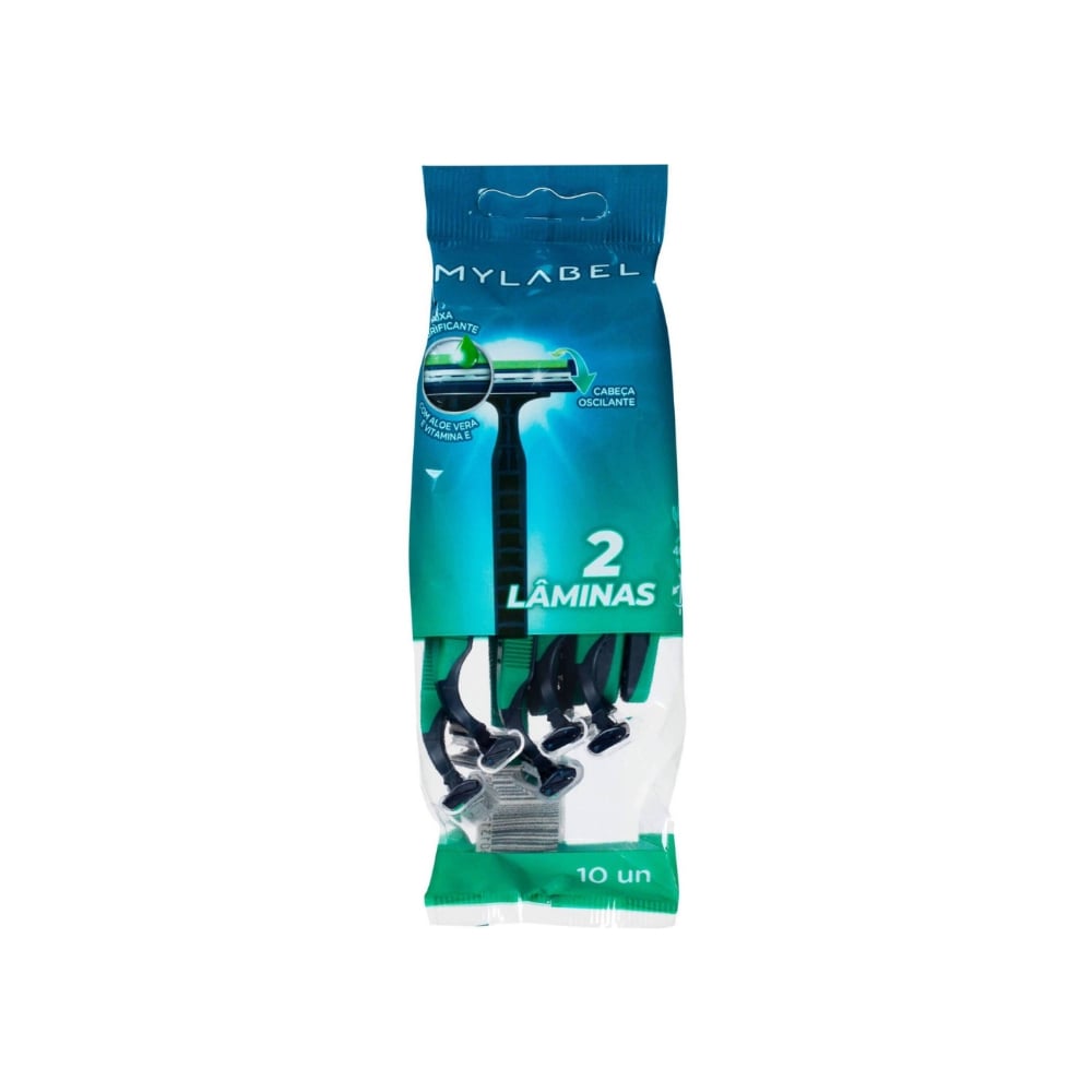 Cuchillas desechables de doble hoja MYLABEL (10 U) - Imagen 1