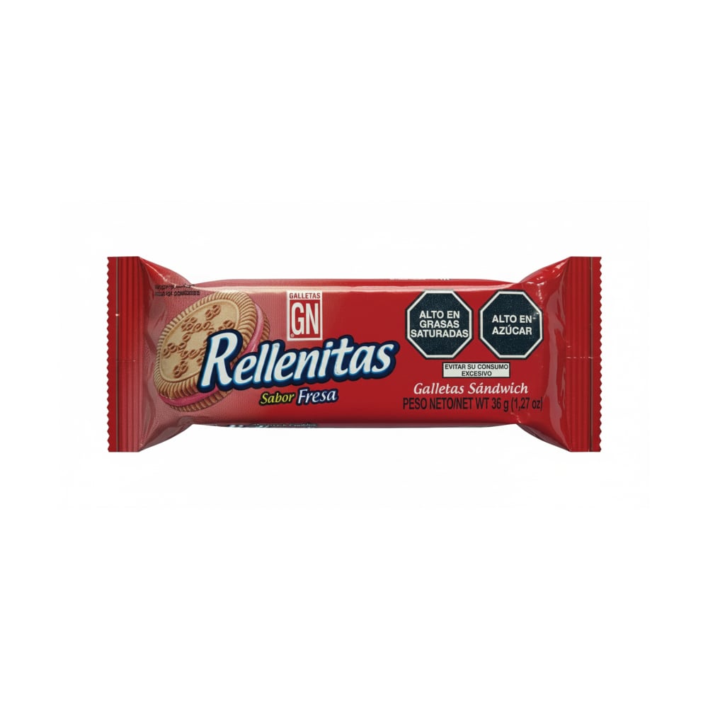 Galletas GN Rellenitas sabor fresa (36 g / 1.27 oz) - Imagen 1