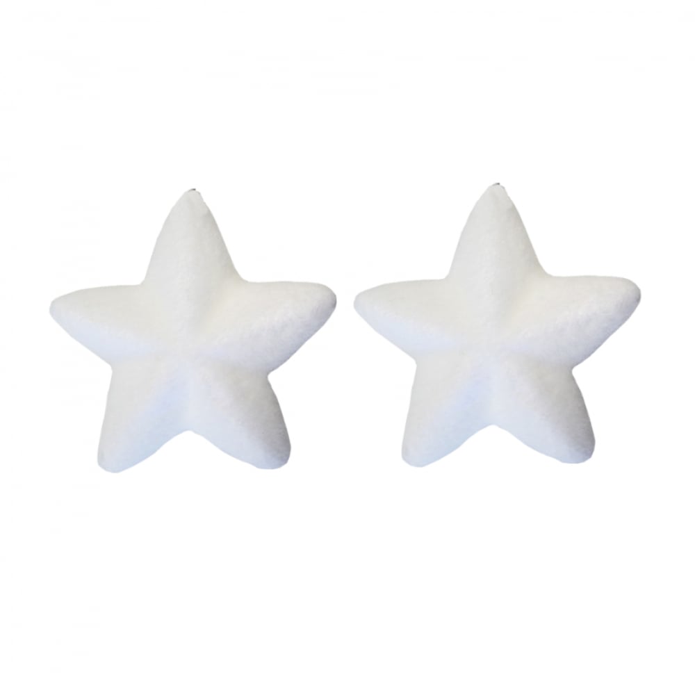 Estrellas blancas de poliéster de 12 cm (2 U) - Imagen 1