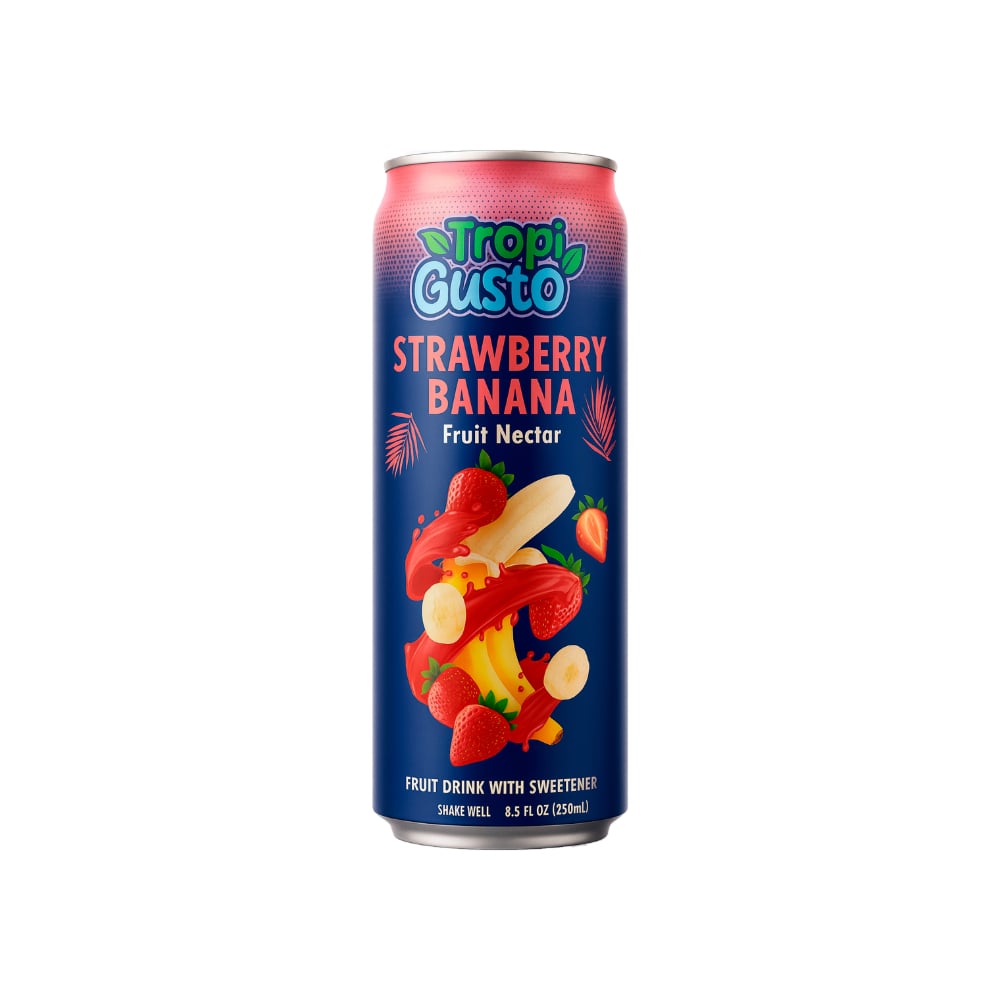 Néctar de frutas sabor banana y fresa Tropi Gusto (250 ml) - Imagen 1