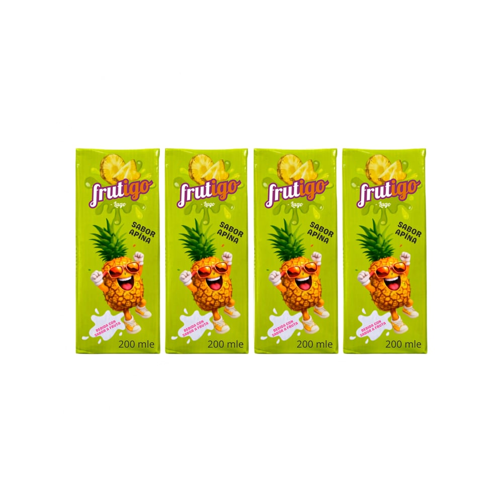 Jugo sabor a piña Frutigo (4 X 200 ml / 6.76 floz) - Imagen 1