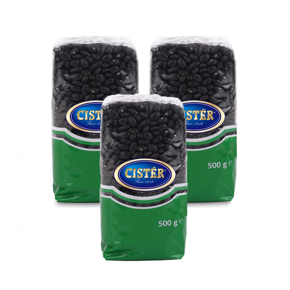 Frijoles negros Cister (3 x 500 g / 17.63 oz) - Imagen 1